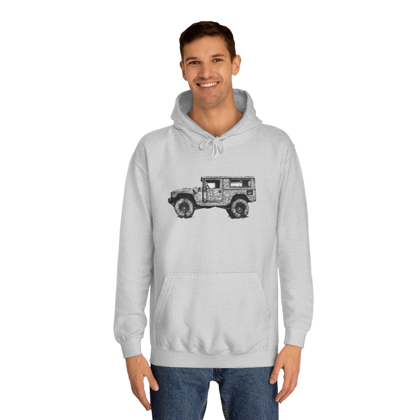 Unisex College Hoodie with ATV print