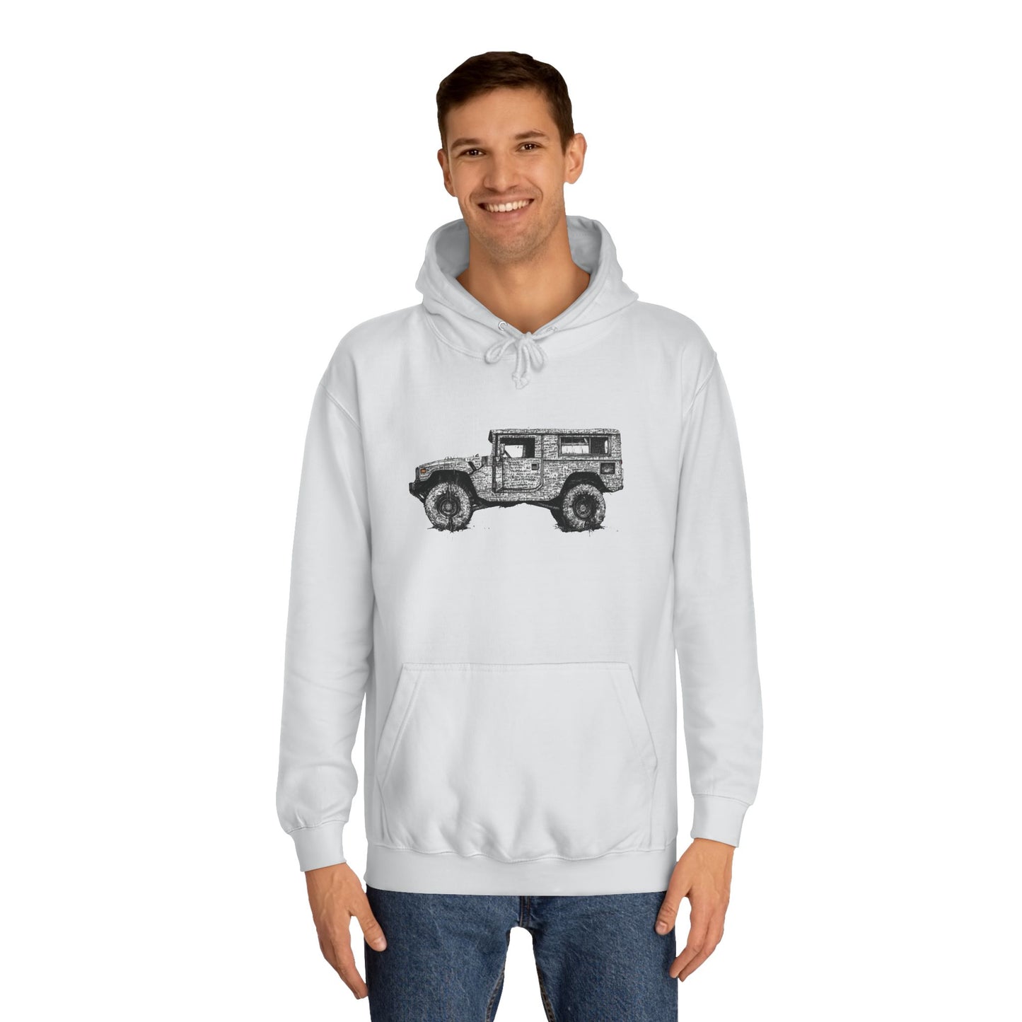 Unisex College Hoodie with ATV print