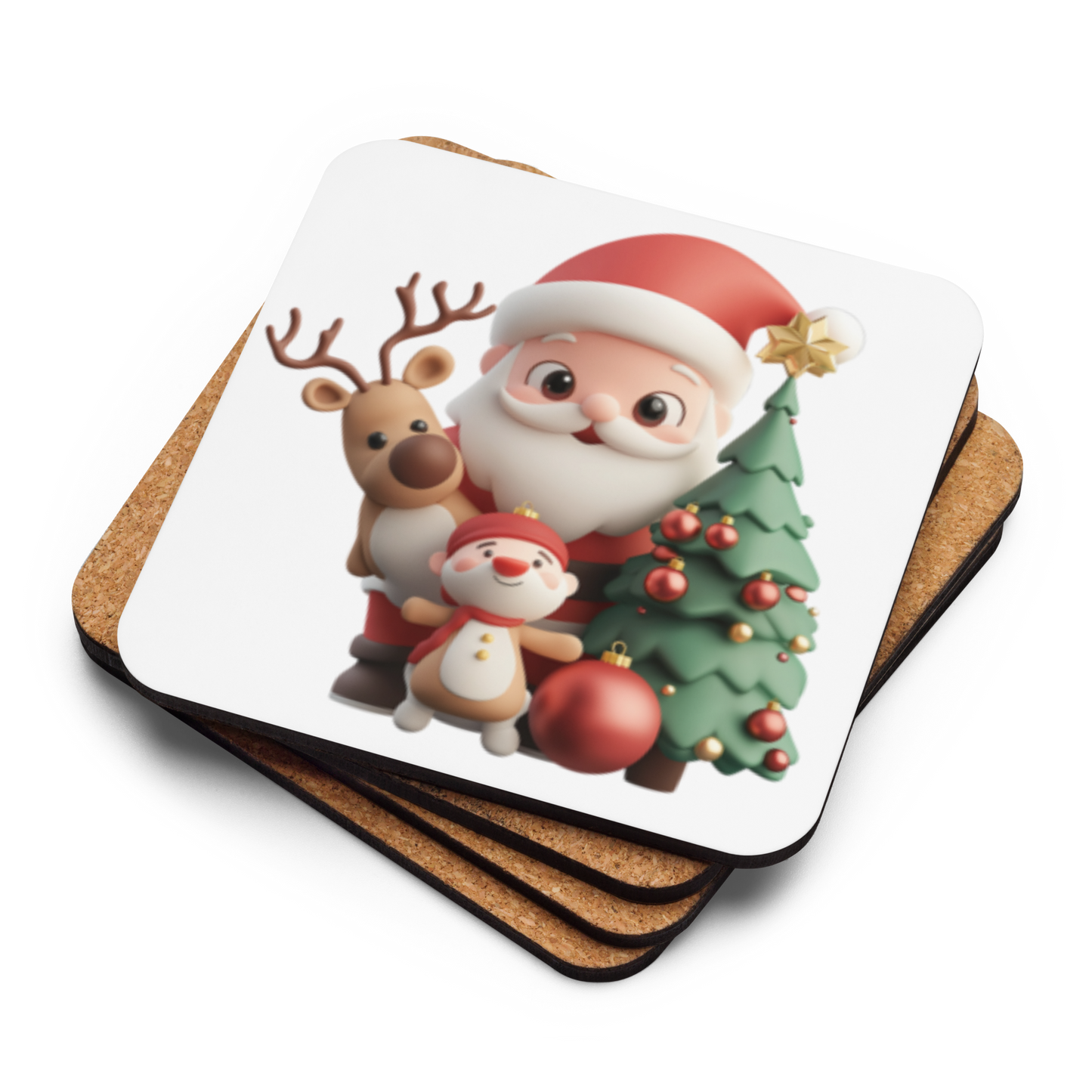 Christmas Coasters Bundle - Santa Squad (X4)