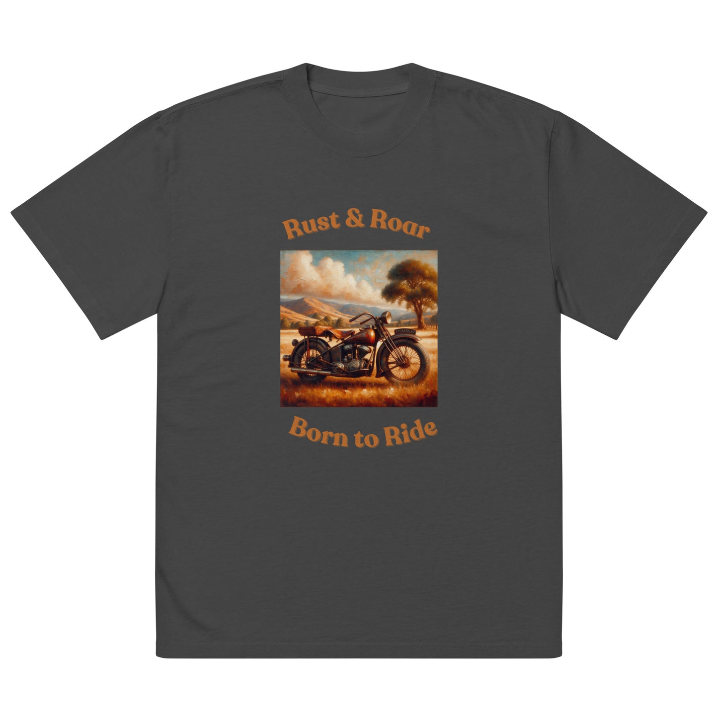 Unisex cotton Rust and Ride T-shirt Oversized