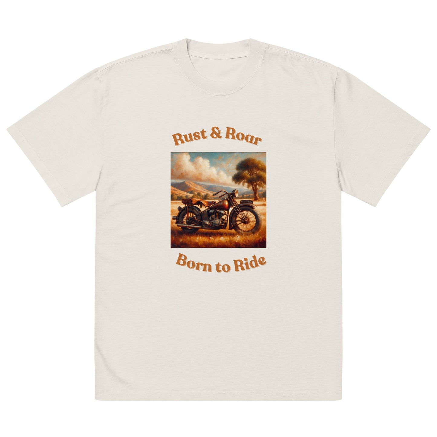 Unisex cotton Rust and Ride T-shirt Oversized