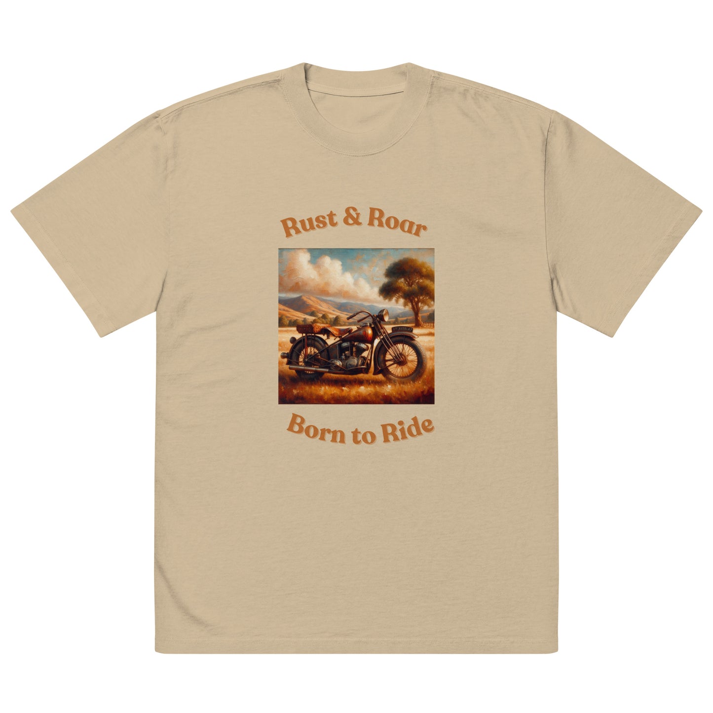 Unisex cotton Rust and Ride T-shirt Oversized