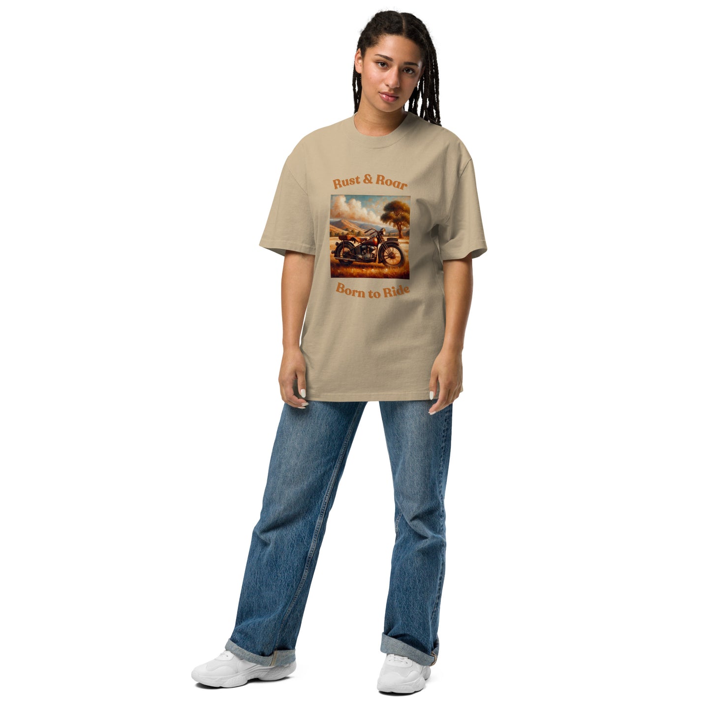 Unisex cotton Rust and Ride T-shirt Oversized