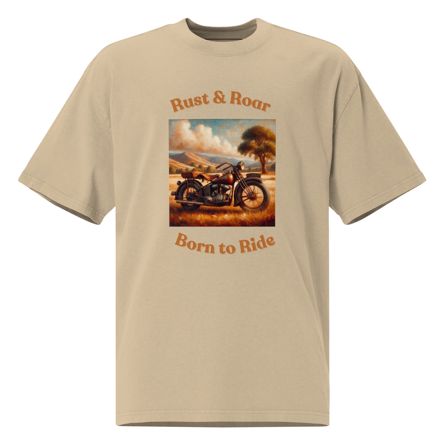 Unisex cotton Rust and Ride T-shirt Oversized