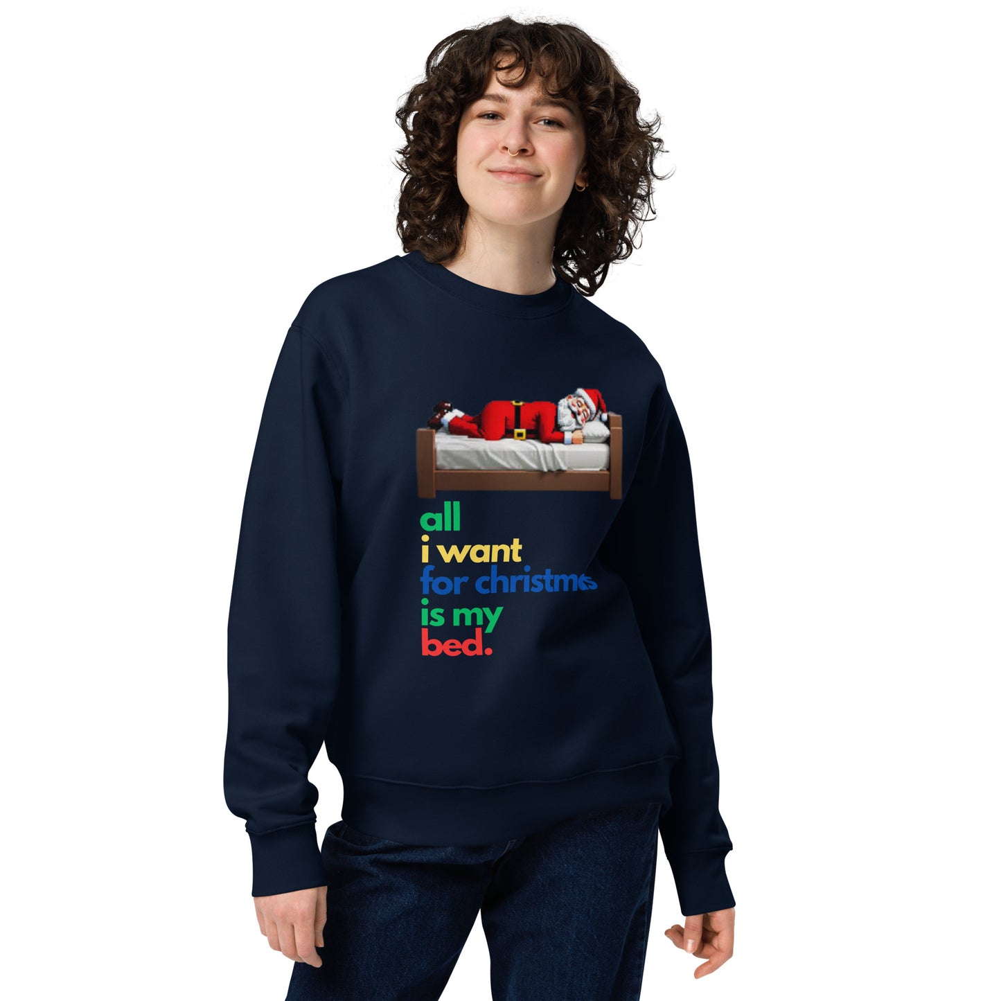 Unisex eco sweatshirt Sleeping Santa