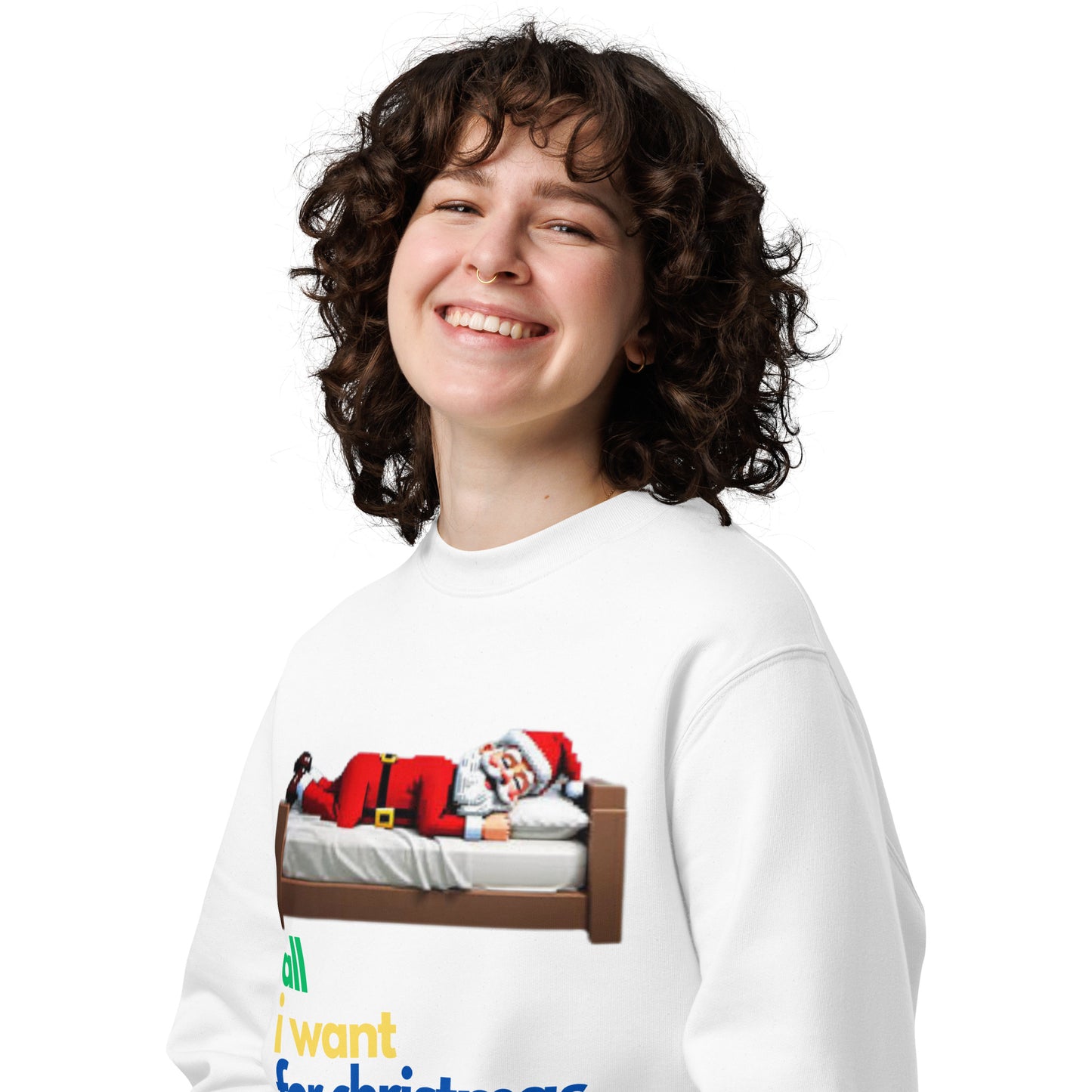 Unisex eco sweatshirt Sleeping Santa