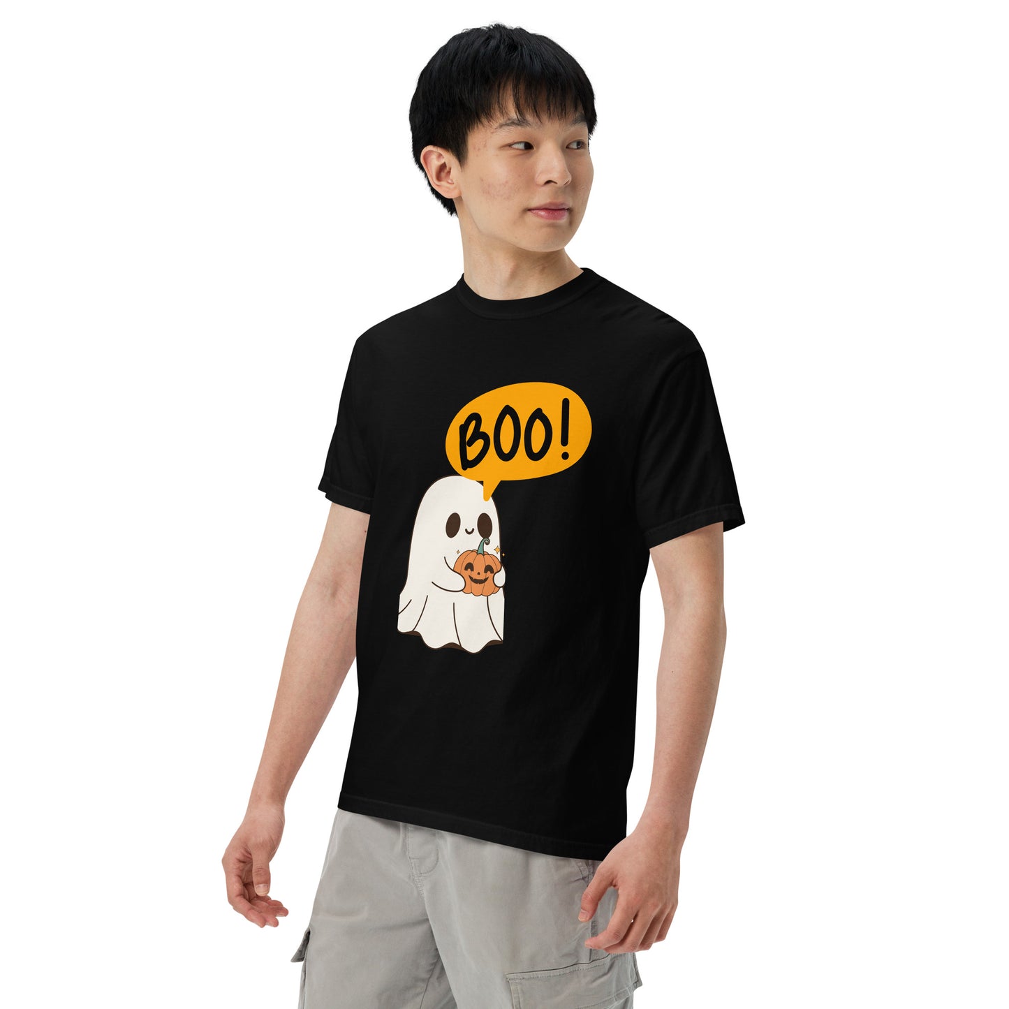 Unisex garment-dyed heavyweight t-shirt Cute Ghost