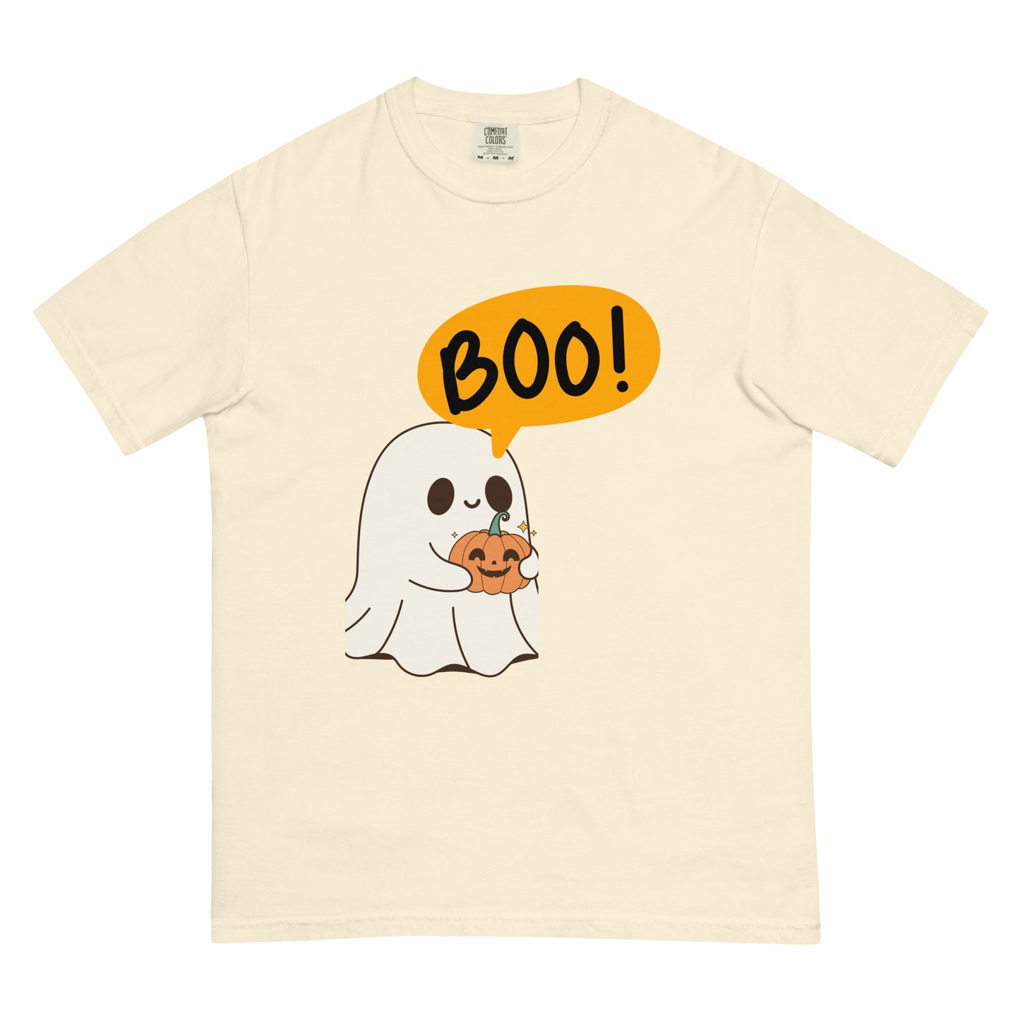 Unisex garment-dyed heavyweight t-shirt Cute Ghost