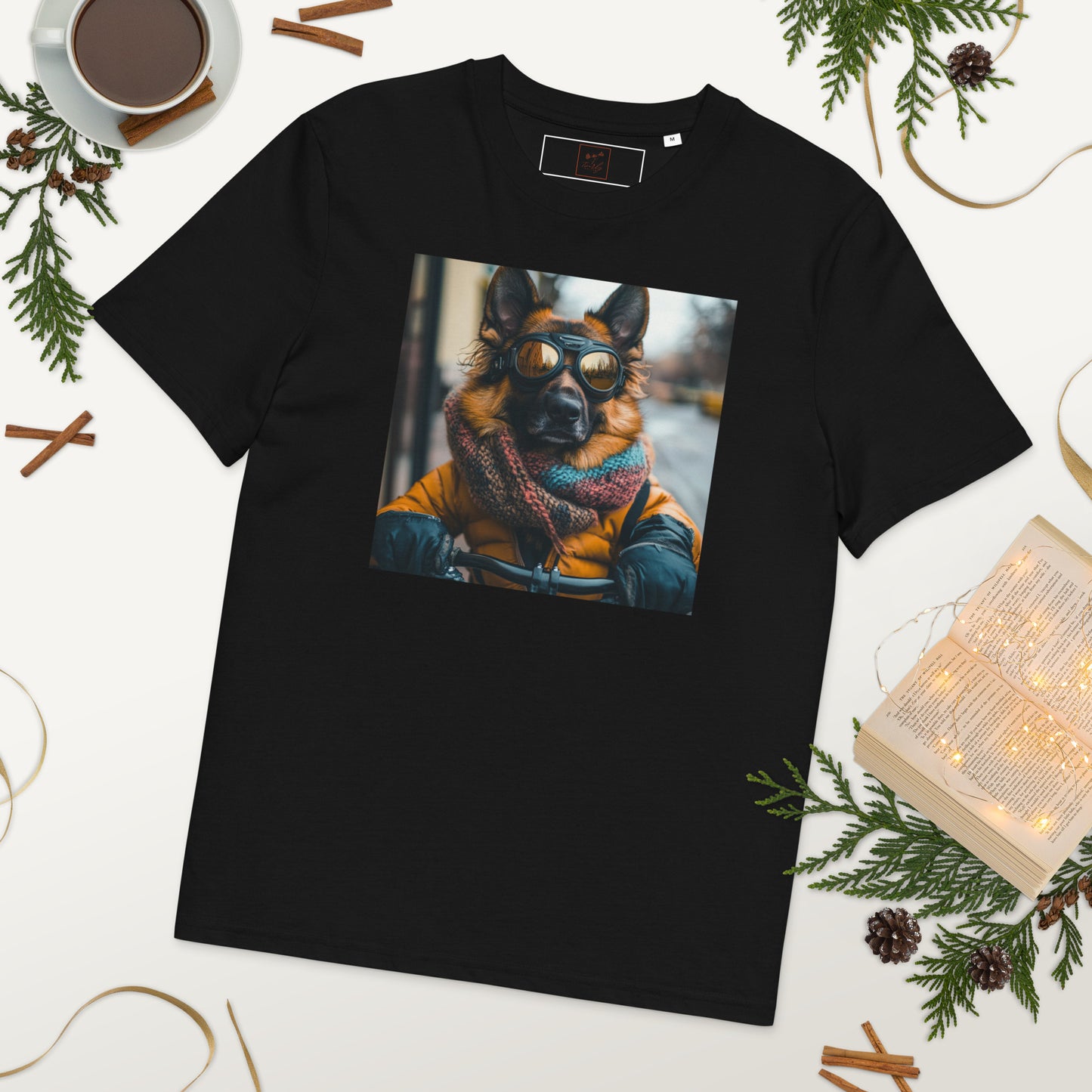 Unisex organic cotton t-shirt swanky German shepherd