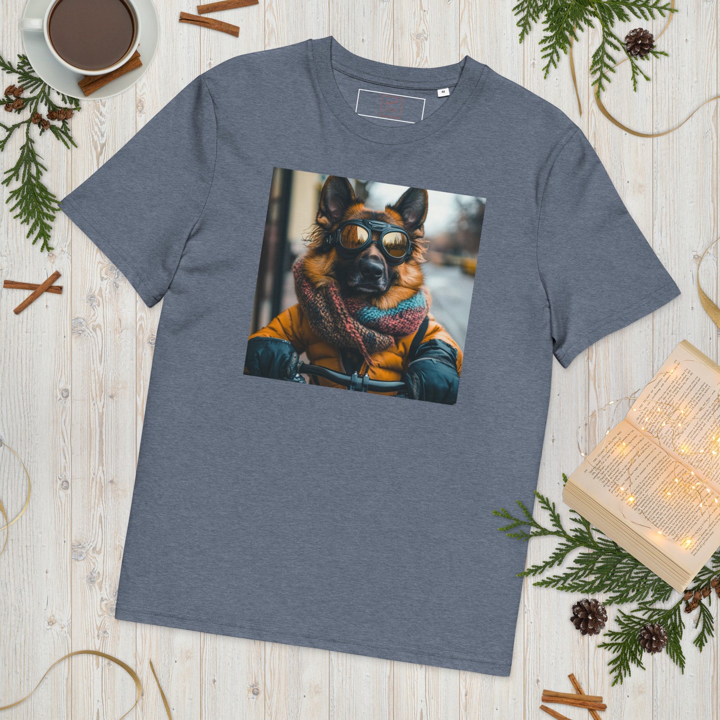 Unisex organic cotton t-shirt swanky German shepherd