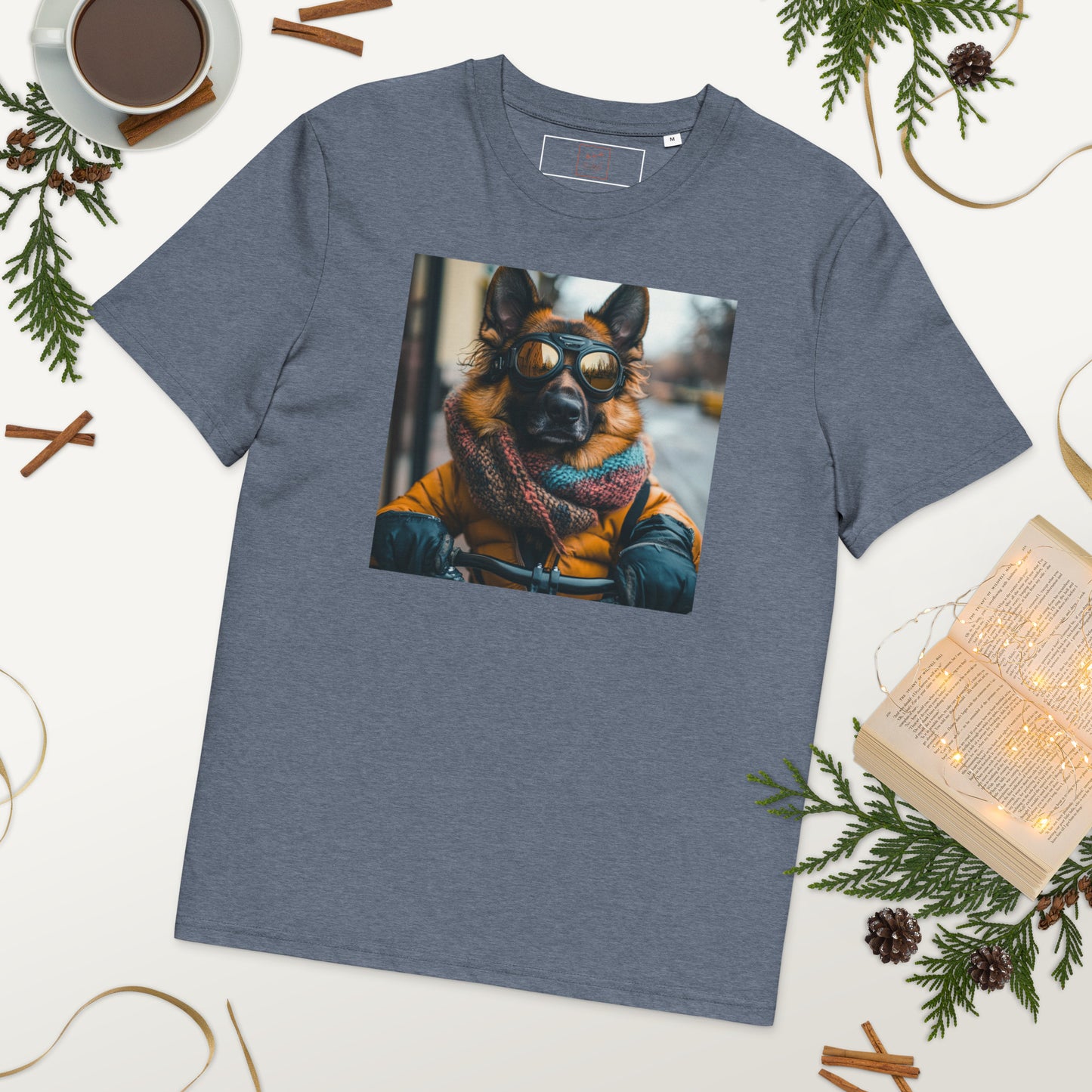 Unisex organic cotton t-shirt swanky German shepherd