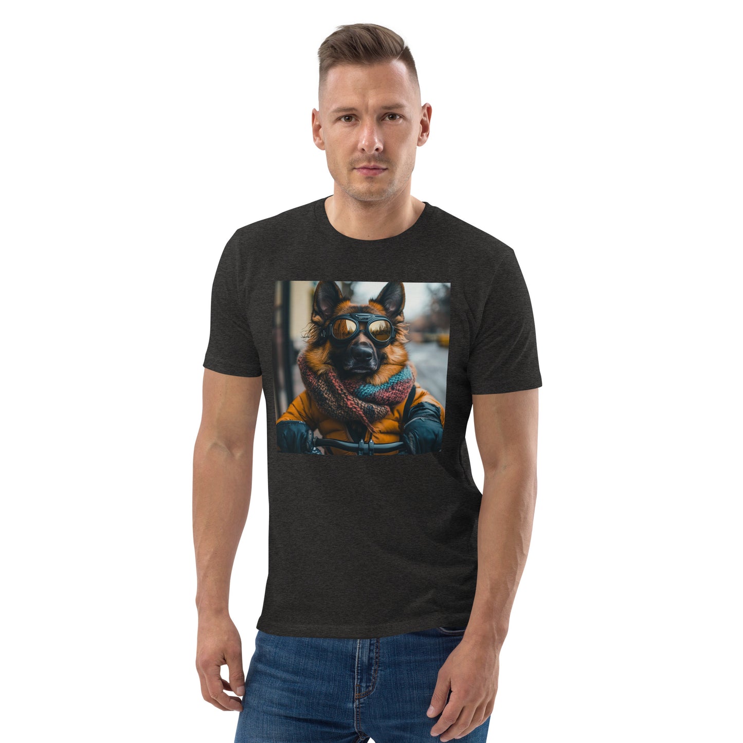 Unisex organic cotton t-shirt swanky German shepherd