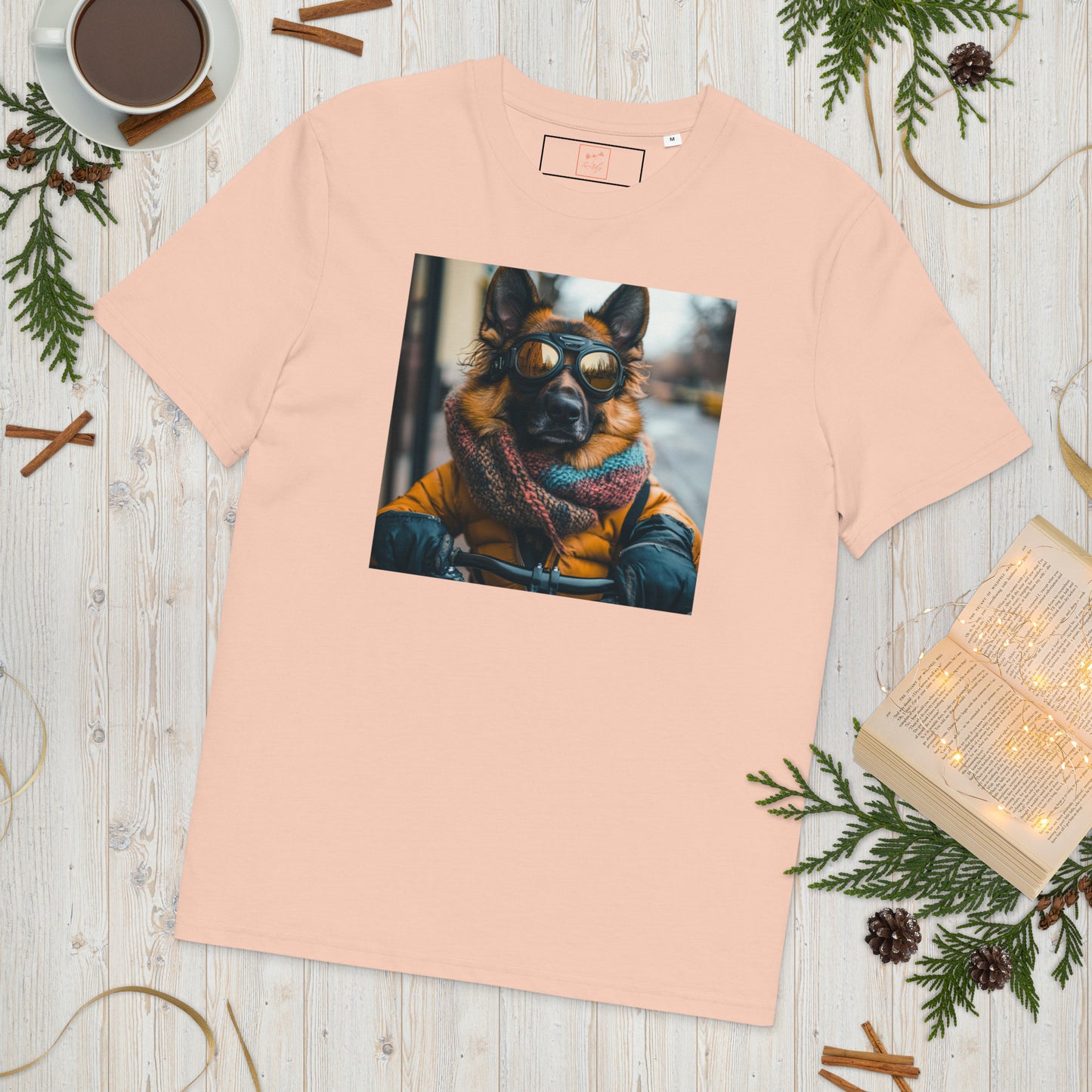 Unisex organic cotton t-shirt swanky German shepherd