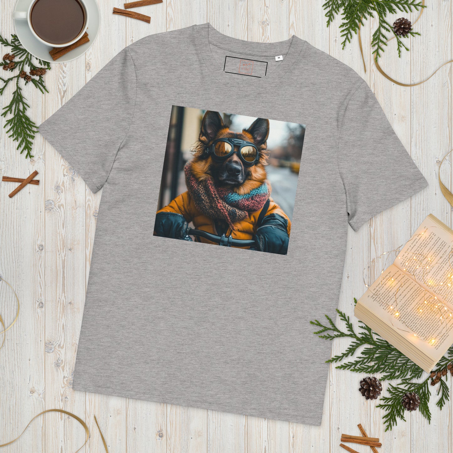 Unisex organic cotton t-shirt swanky German shepherd