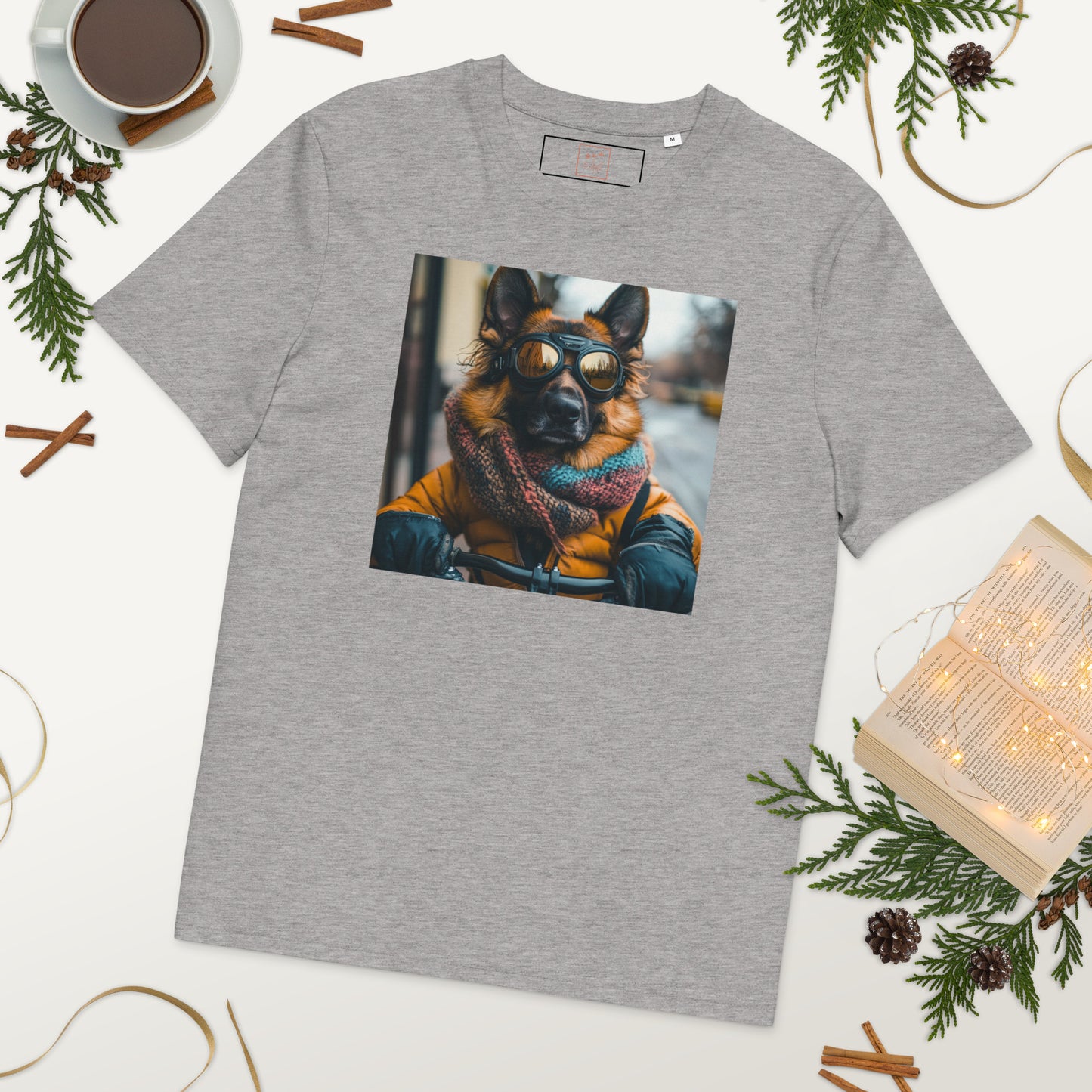 Unisex organic cotton t-shirt swanky German shepherd