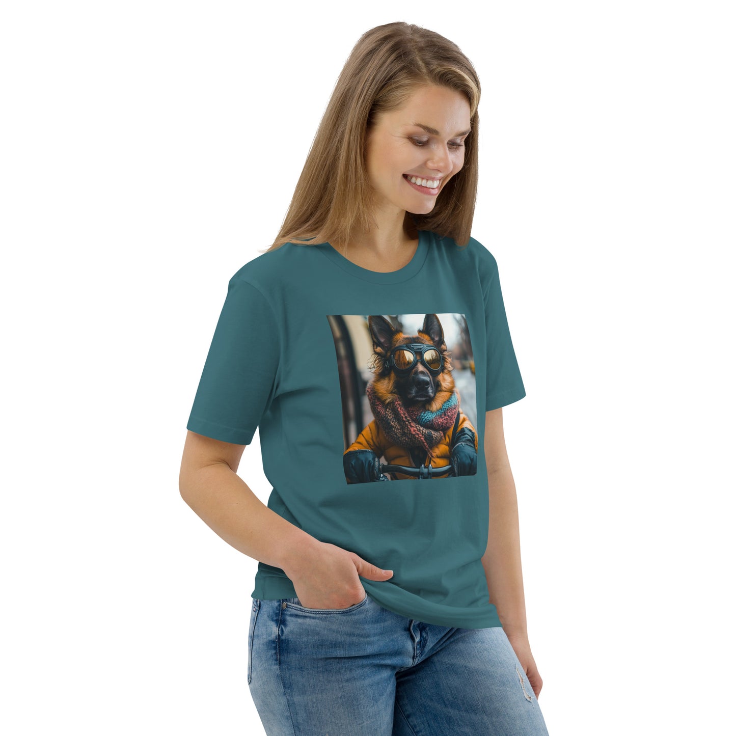 Unisex organic cotton t-shirt swanky German shepherd