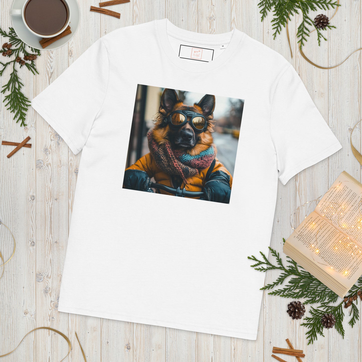 Unisex organic cotton t-shirt swanky German shepherd