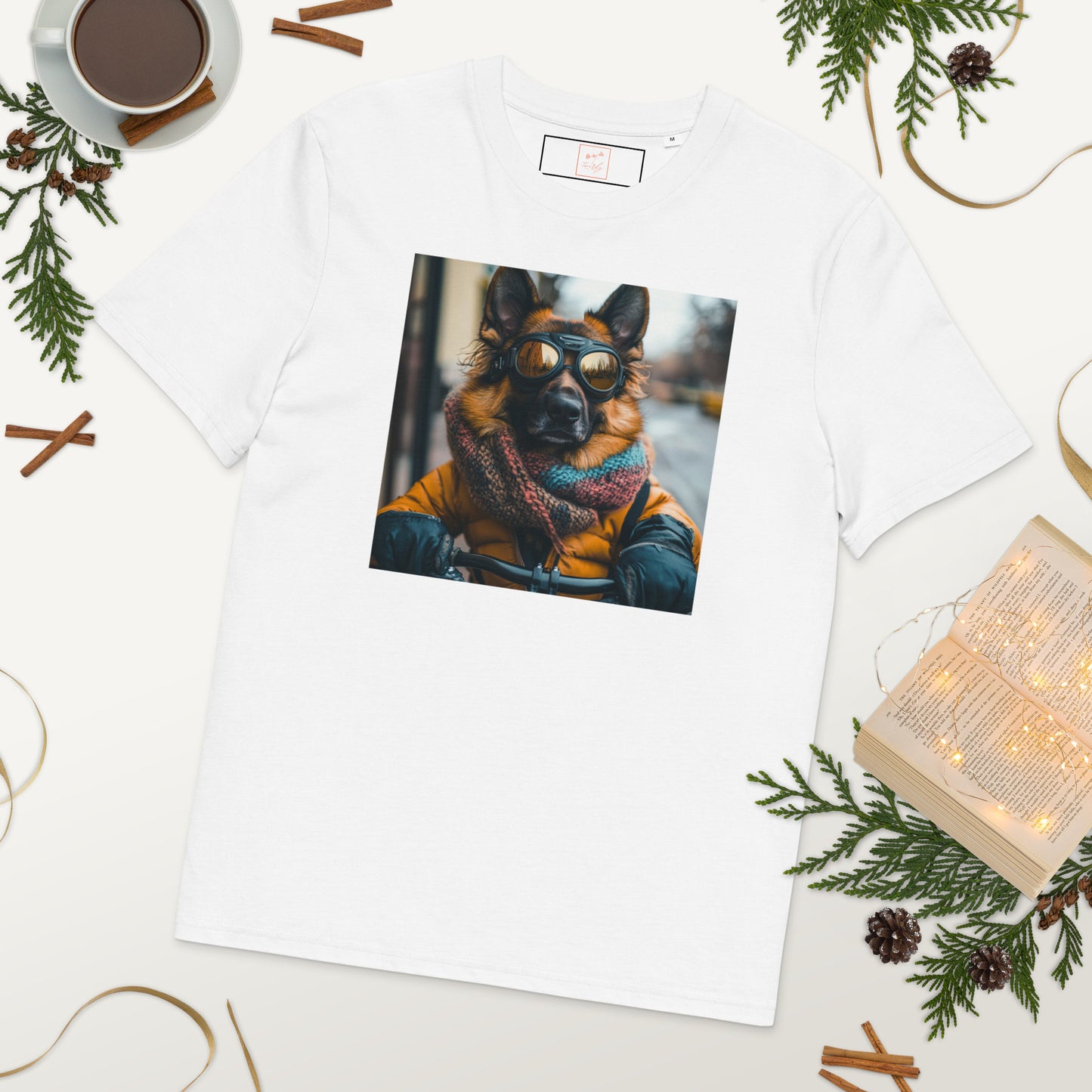 Unisex organic cotton t-shirt swanky German shepherd